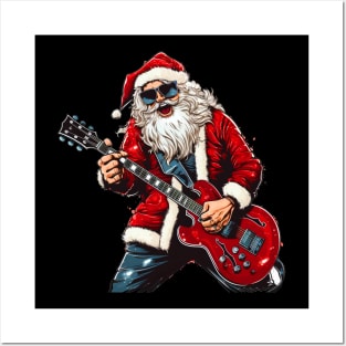 Guitar Santa Posters and Art